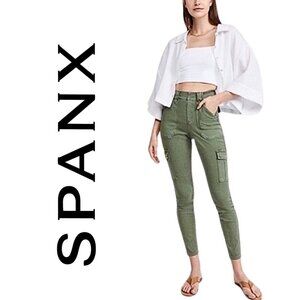 SPANX, Stretch Twill Ankle Cargo Pants, Green, Sage, Olive, Army